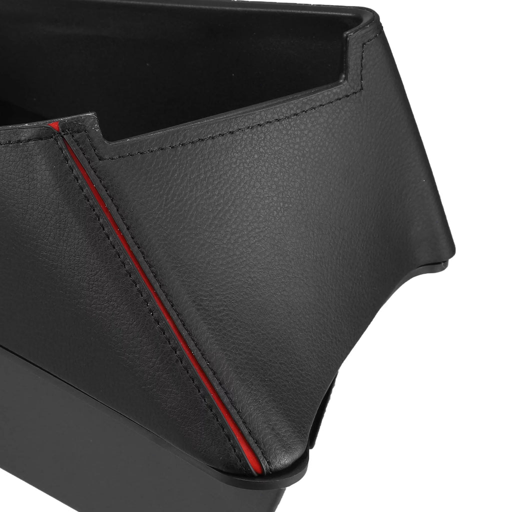 Unique Bargains Car Center Armrest ABS Storage Box Organizer Container Tray Black for BMW X1 F48 for BMW X2 F47 Red Side