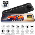 10" Mirror Dash Cam;Kepeak 1080P FHD Full Touch Screen Front and Rear View Backup Camera;G-Sensor; Parking Monitor; 170° Wide Angle;with 5.5 Meters Cable