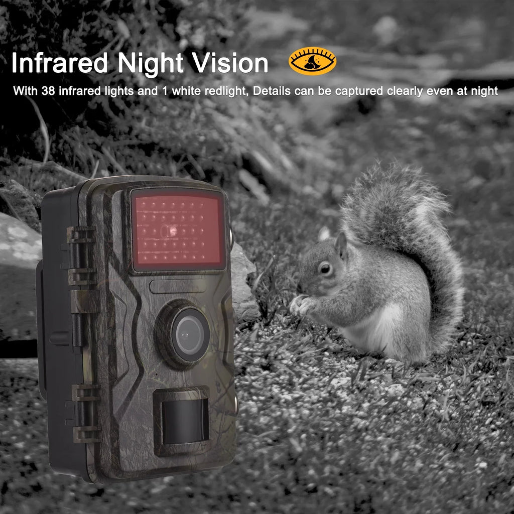 1080P Trail 16MP Wildlife Tracking with 2.0 cm TFT Color Screen 0.8s Trigger Time Supports Infrared Night Vision Motion Activated IP66 Waterproof