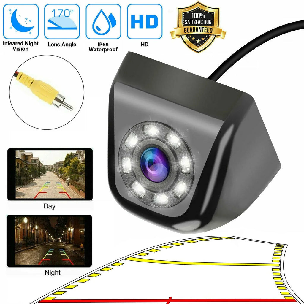 170° HD 8LED Car Rear View Backup Parking Reverse Camera Night Vision Waterproof