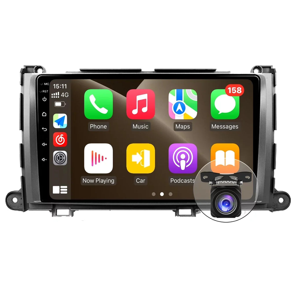 For 2011-2014 Toyota Sienna Radio; Roinvou Android Wireless CarPlay Car Stereo with Android Auto 9 cm Touch Screen Bluetooth Car Radio Support Mirror Link GPS WiFi 2+32G