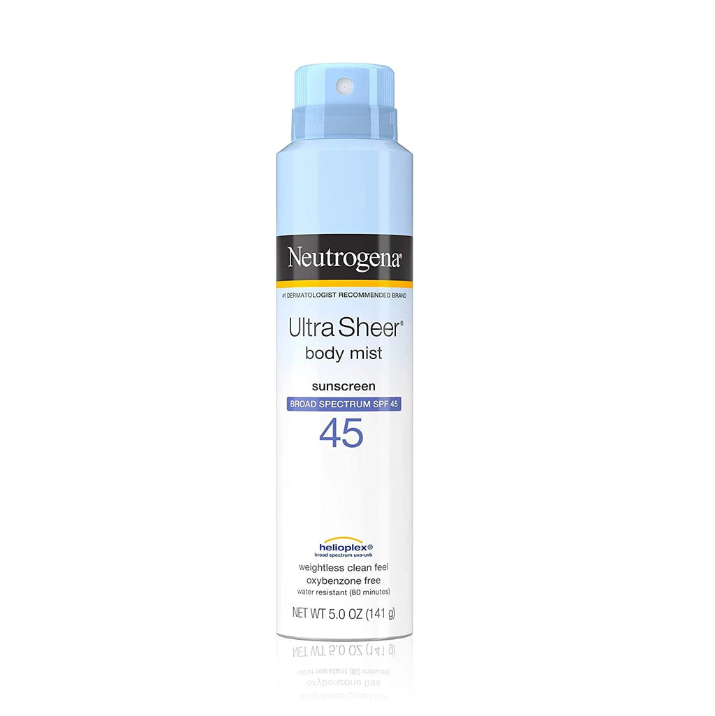 Neutrogena Ultra Sheer SPF 45 Body Mist Full Reach Spray; 5 Ounce