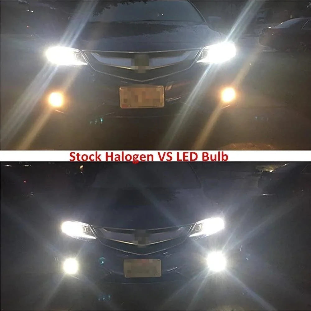 Alla Lighting 2x Super Bright 6000K Xenon White H8 H8LL LED Bulbs Front Fog Light Lamps Replacement for 2013 2014 2015 2016 Santa Fe/Santa Fe XL