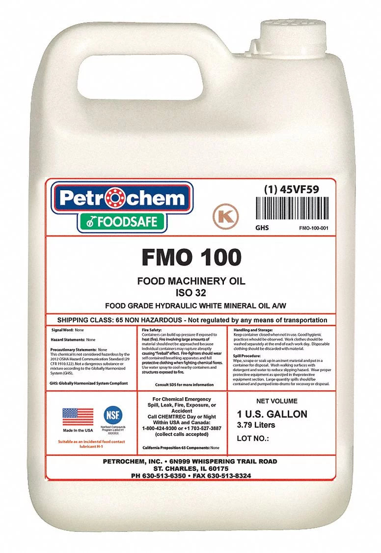Petrochem Hydraulic Oil;1 gal.;Jug;ISO 100 FMO 100-001