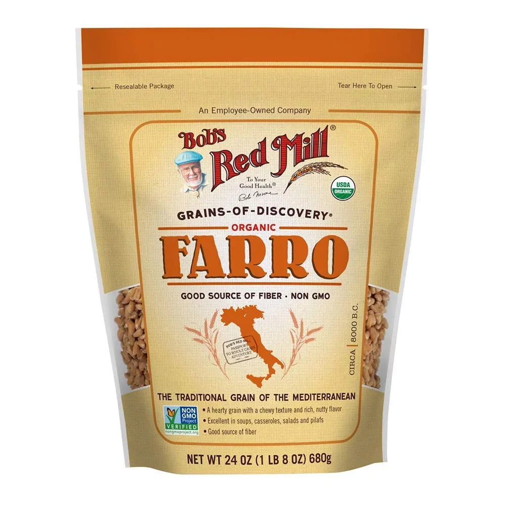 Bob's Red Mill Organic Farro Grain; 24 Ounce (Pack of 4)