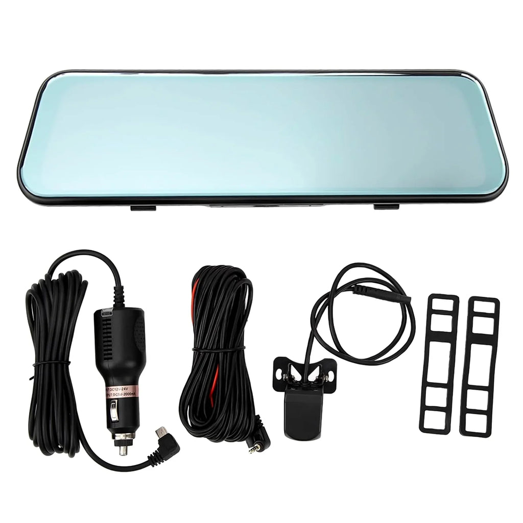 10" Mirror Dash Cam;Kepeak 1080P FHD Full Touch Screen Front and Rear View Backup Camera;G-Sensor; Parking Monitor; 170° Wide Angle;with 5.5 Meters Cable