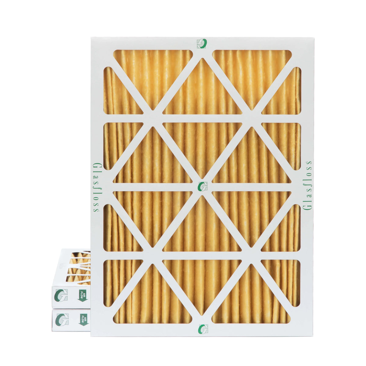 3 Pack of 20x25x2 MERV 11 Pleated 2" millimeter Air Filters by Glasfloss. Actual Size: 19-1/2 x 24-1/2 x 1-3/4