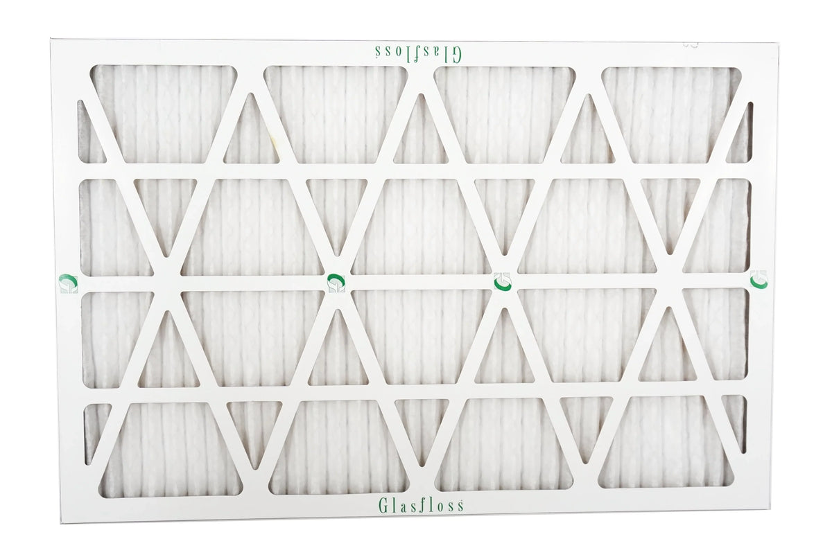 Glasfloss 20x27x1 - MERV 10 -Qty:12 - Furnace Air Filter - Made in USA (Actual Size: 19.5 x 26.5x7/8 inch)