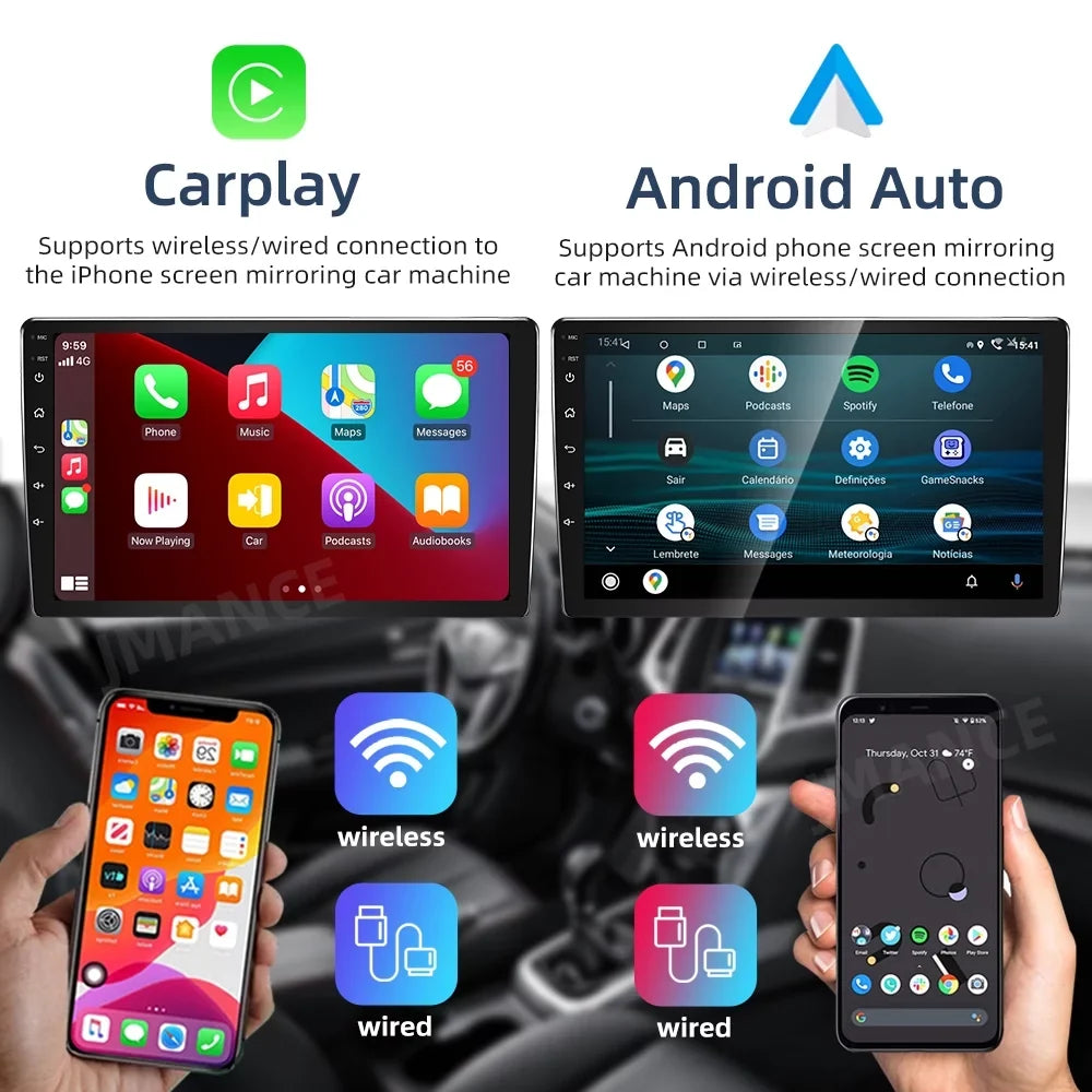 For 2011-2014 Toyota Sienna Radio; Roinvou Android Wireless CarPlay Car Stereo with Android Auto 9 cm Touch Screen Bluetooth Car Radio Support Mirror Link GPS WiFi 2+32G