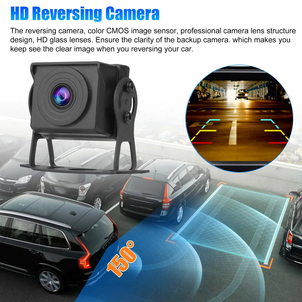 Backup Camera Monitor Kit; TSV 1080P Rear View Monitor Reverse Camera Kit with Night Vision; Waterproof