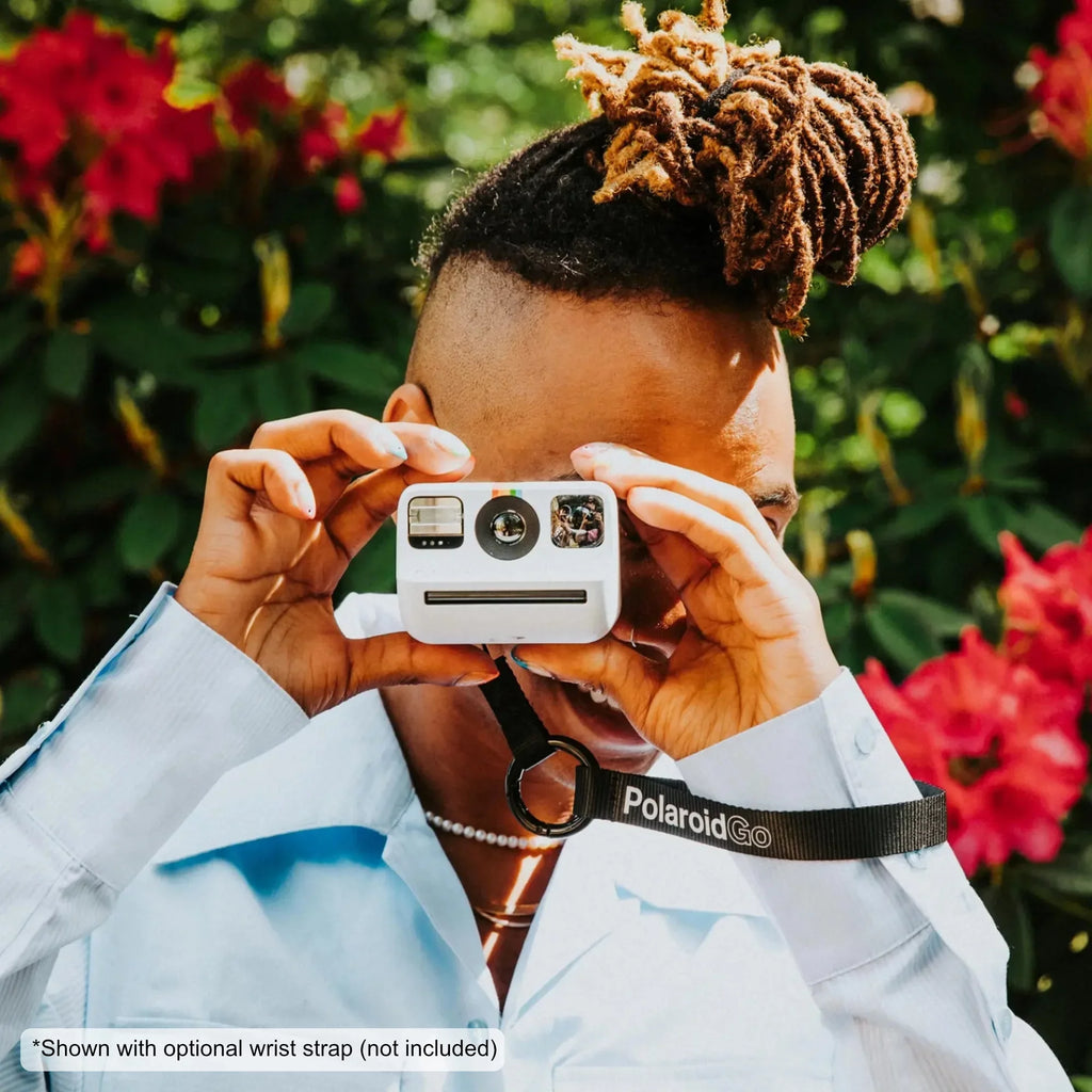 Polaroid Go Instant Mini Camera Starter Set; White Instant Camera with 16 Polaroid Go Color Instant Film Bundle; with a Lumintrail Lens Cleaning Cloth…