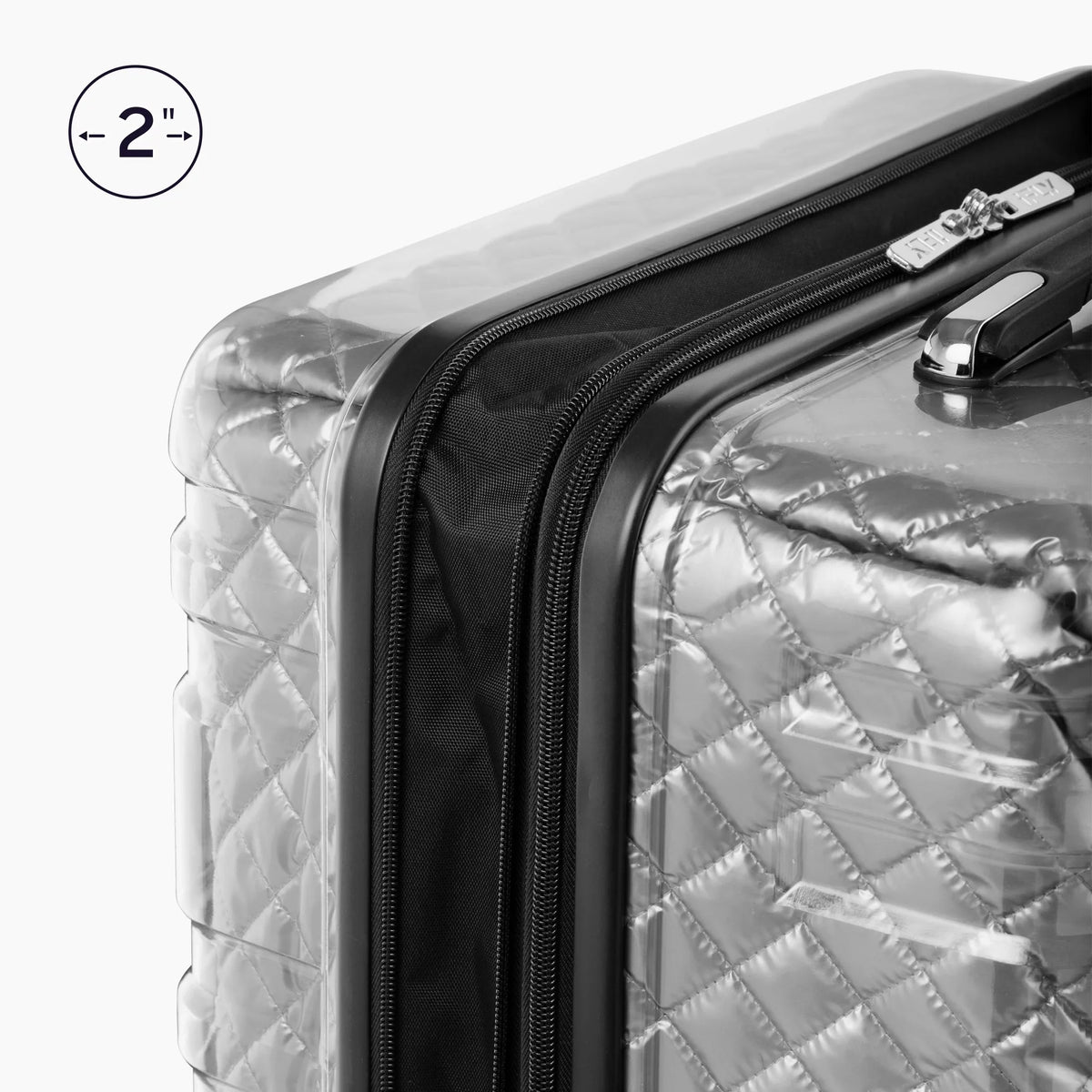 (2 pack) iFLY Hardside Spectre Versus Clear Carry-On Lugagge; 20"; Silver