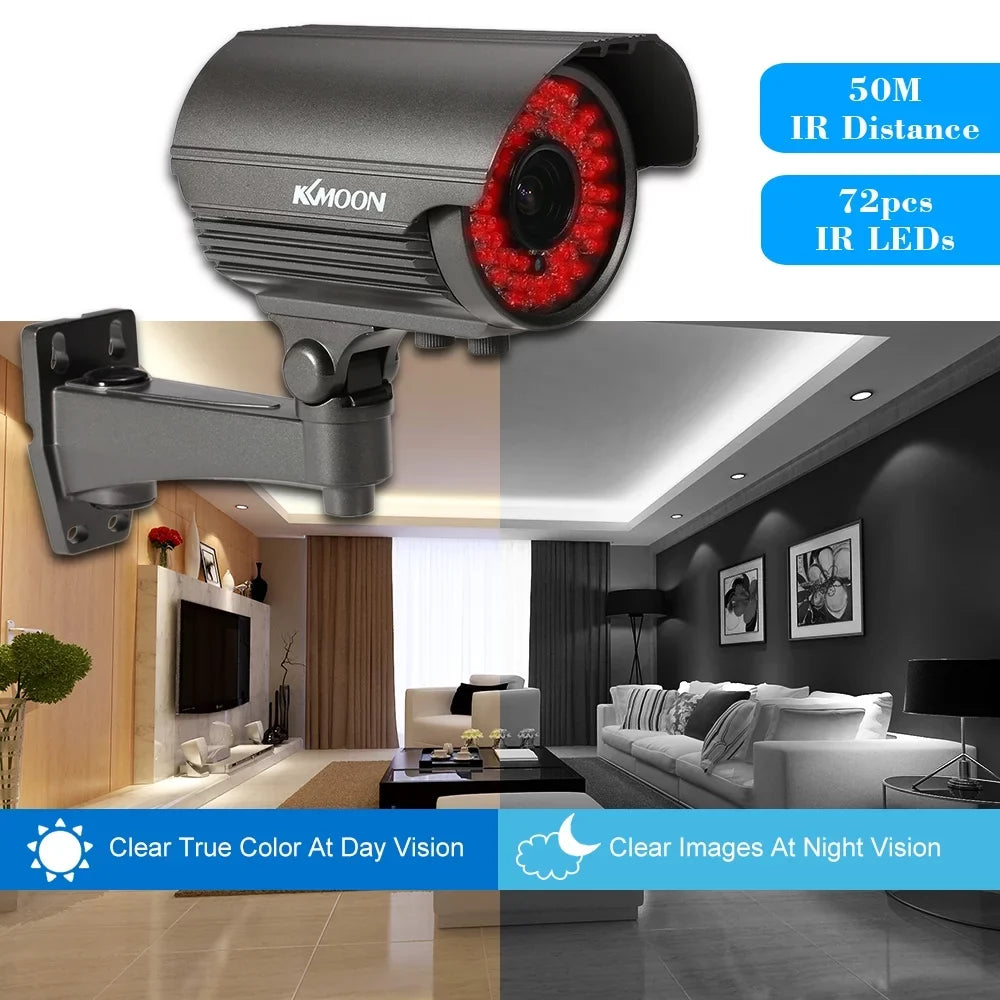 1080P AHD CCTV Analog Camera with 2.8~12mm Manual Zoom Varifocal Lens - 1/3” Sony CMOS 2.0MP; IR-CUT 72 IR LEDs; Night Vision; Weatherproof; Indoor Use; PAL System